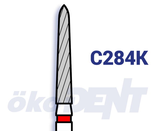 Hartmetall-Finierer C284K Torpedo konisch, 10 mm 12 Schneiden