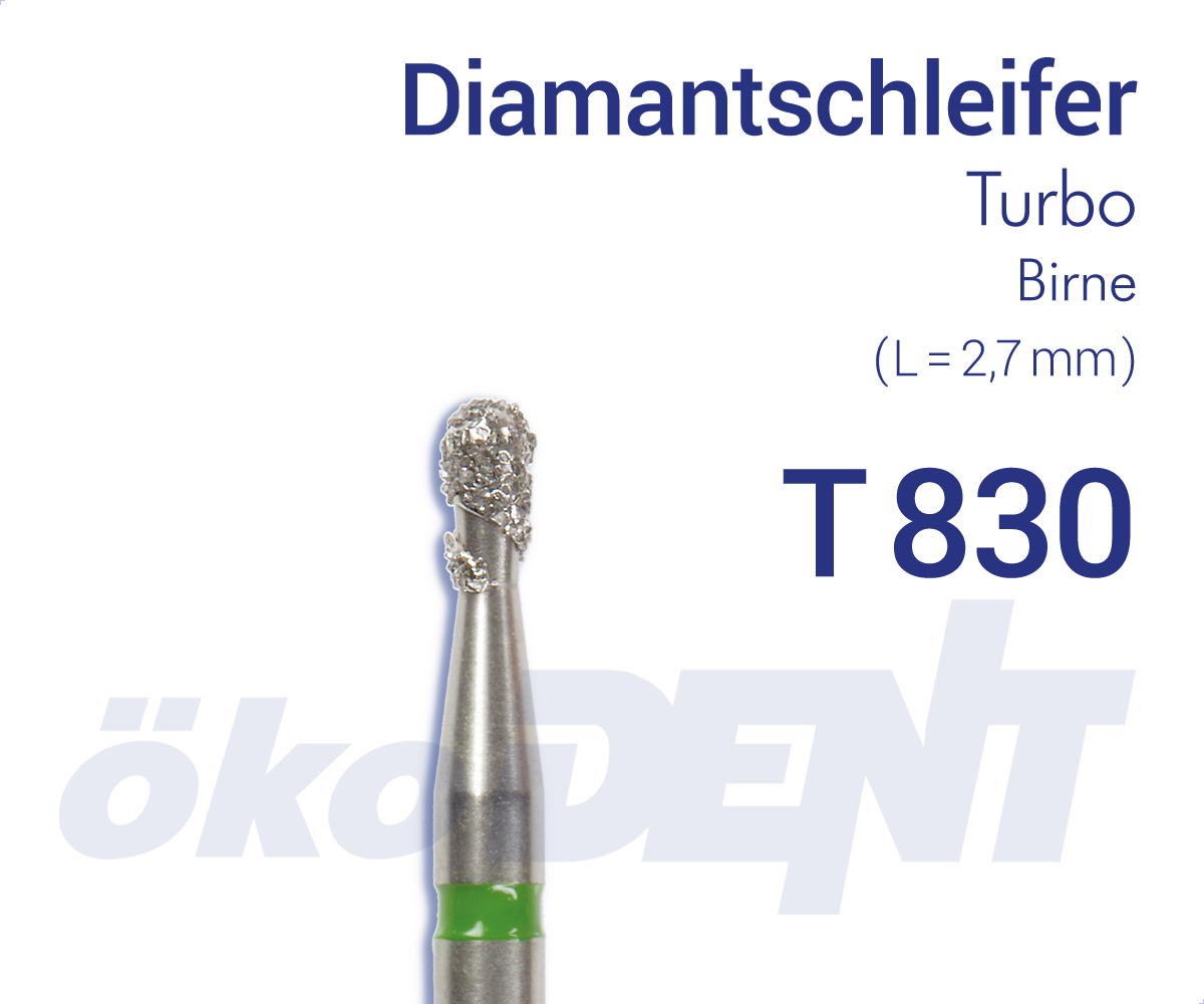 Turbo-Diamant T830 - Birne – ökoDENT, Diamanten