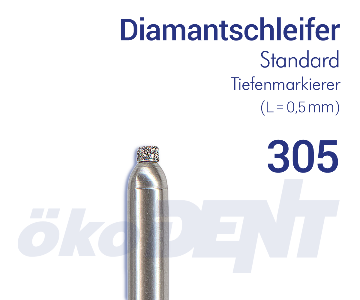 Standard-Diamant 305 - Tiefenmarkierer 0,5mm – ökoDENT, Diamonds