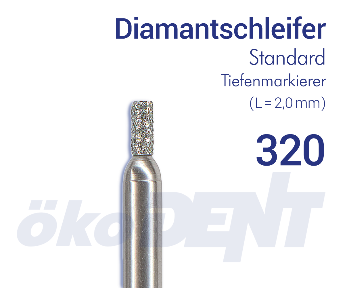 Standard-Diamant 320 - Tiefenmarkierer 2,0mm – ökoDENT, Diamond Burs