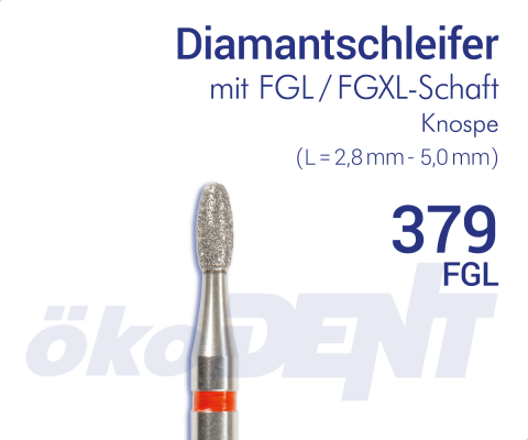 FGL-Diamant 379 - Eiform (Football) – ökoDENT, Diamond Burs