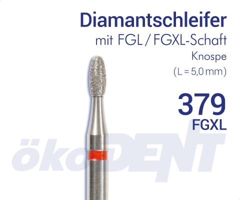 FGXL-Diamant 379 - Eiform (Football) – ökoDENT, Diamond Burs