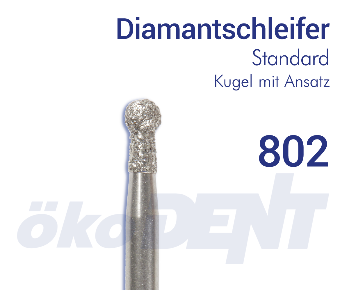 Standard-Diamant 802 - Kugel, mit Ansatz – ökoDENT, Lab Rotary Instruments