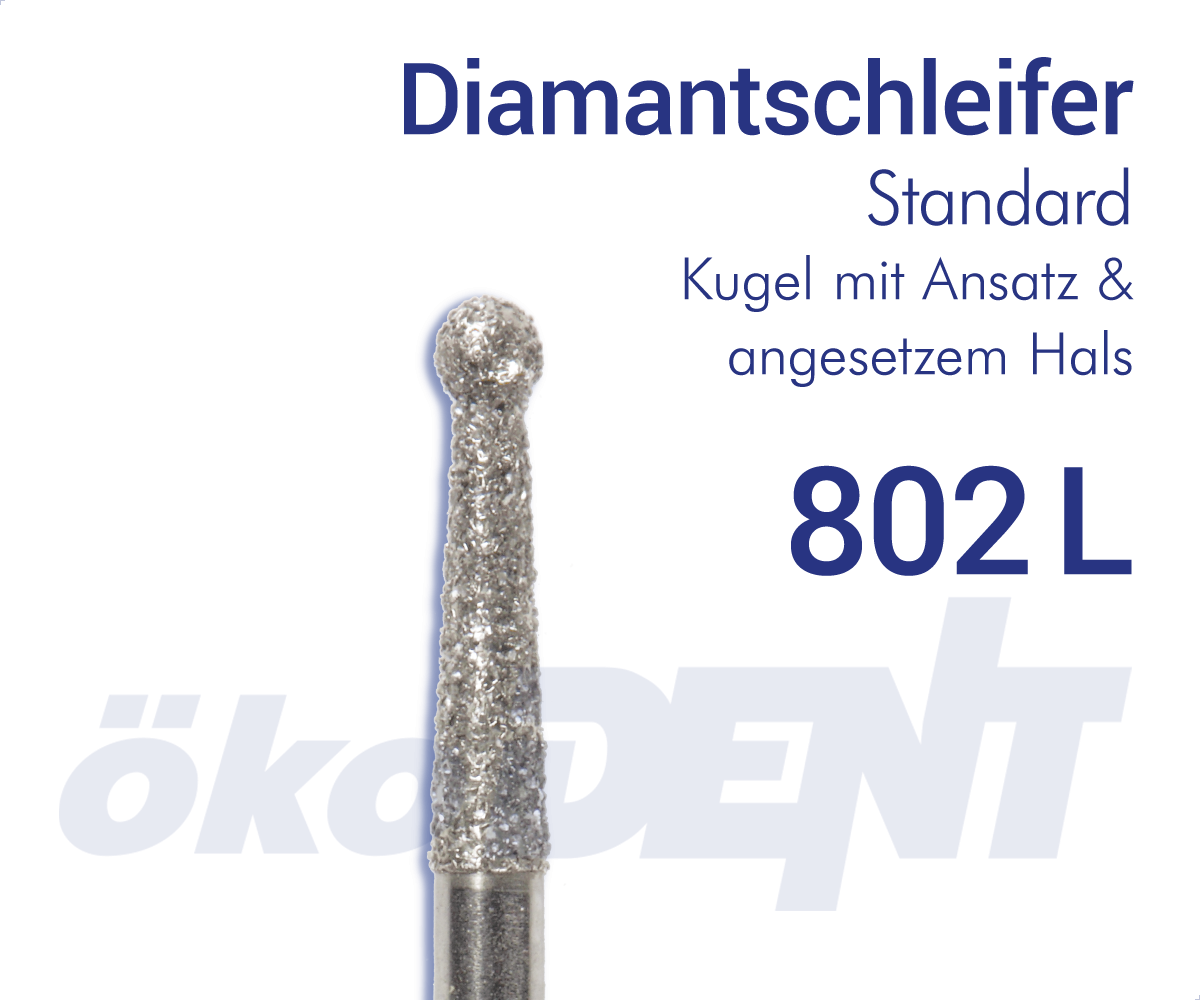 Diamond Instrument 802L - Pulp Opening and Coronal Access – ökoDENT, Diamond Burs