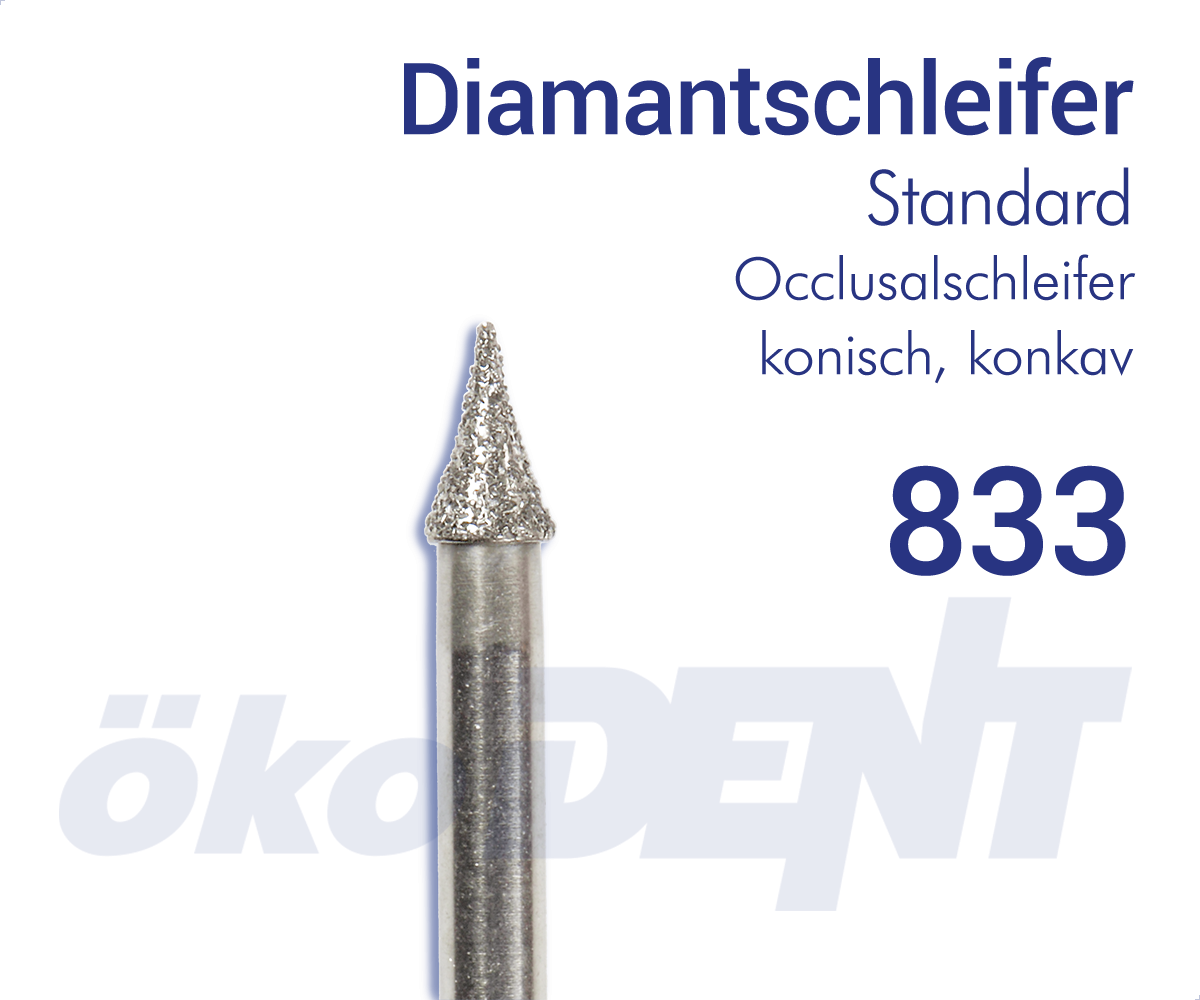 Standard-Diamant 833 - konisch, konkav - Occlusalschleifer – ökoDENT, Diamanten