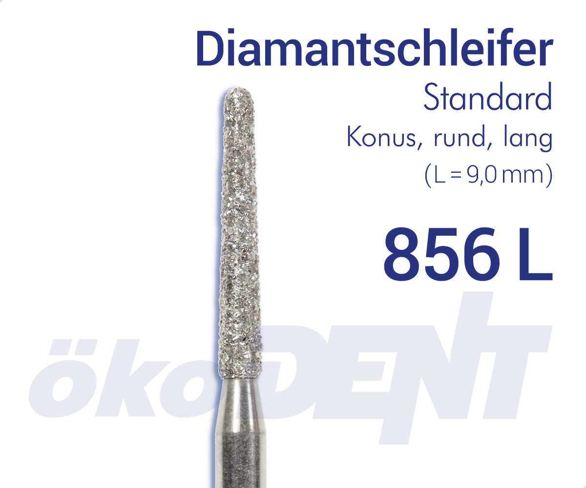 Standard-Diamant 856L - Konus, lang, rund – ökoDENT, Diamond Burs