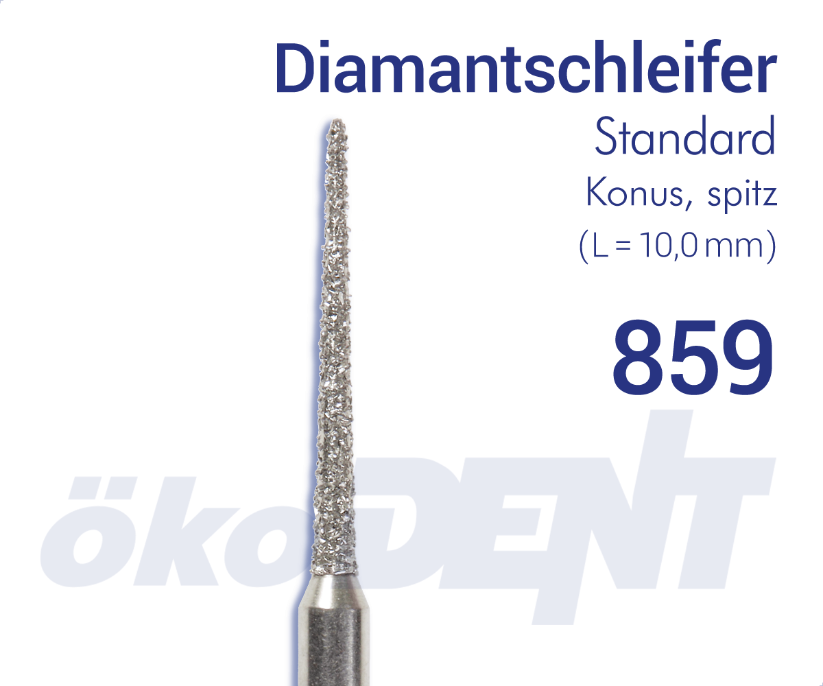 Standard-Diamant 859 - Konus, spitz – ökoDENT, Polishing Points & Cups
