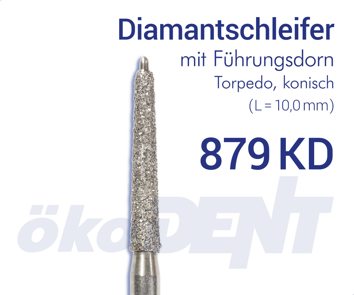 Führungsdorn-Diamant 879KD - Torpedo, konisch – ökoDENT, Diamonds