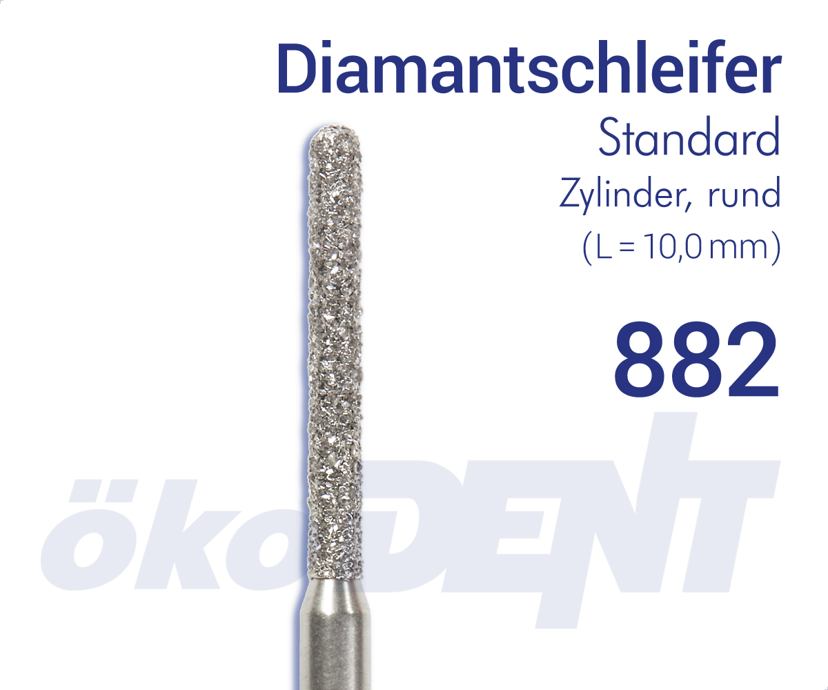 Standard-Diamant 882 - Zylinder, rund – ökoDENT, Rotierende Instrumente Labor