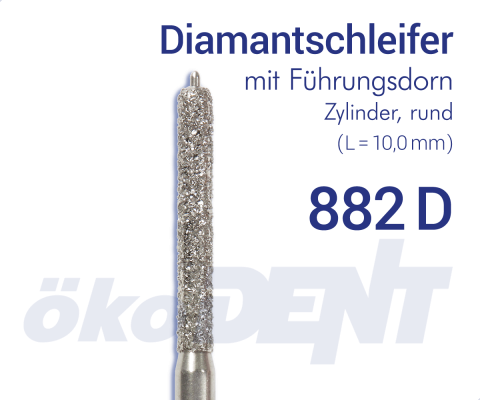 Führungsdorn-Diamant 882D - Zylinder, rund – ökoDENT, Diamonds