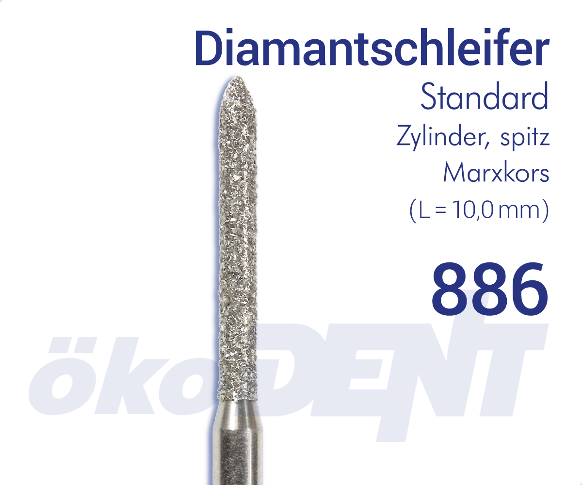 Standard-Diamant 886 - Zylinder, spitz - Marxkors – ökoDENT, Diamanten