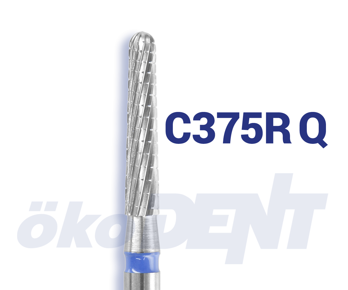 Hartmetall-Finierer C375R Q Konus rund mit Querhieb, 8 mm 10 Schneiden