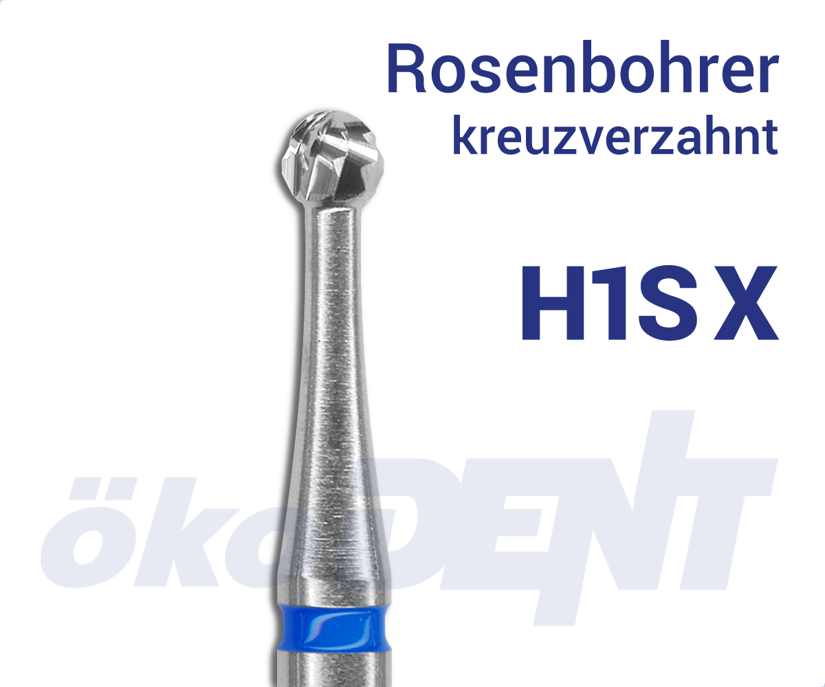Rosenbohrer H1S X – ökoDENT, Carbide Burs, Ceramic Burs