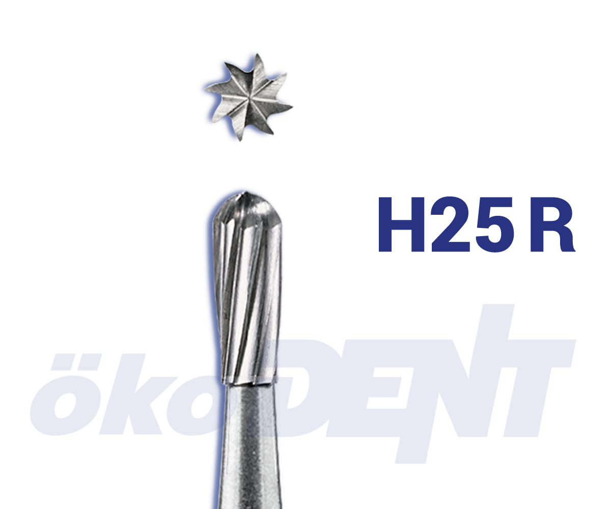 Hartmetall-Bohrer H25 R – ökoDENT, Carbide Burs
