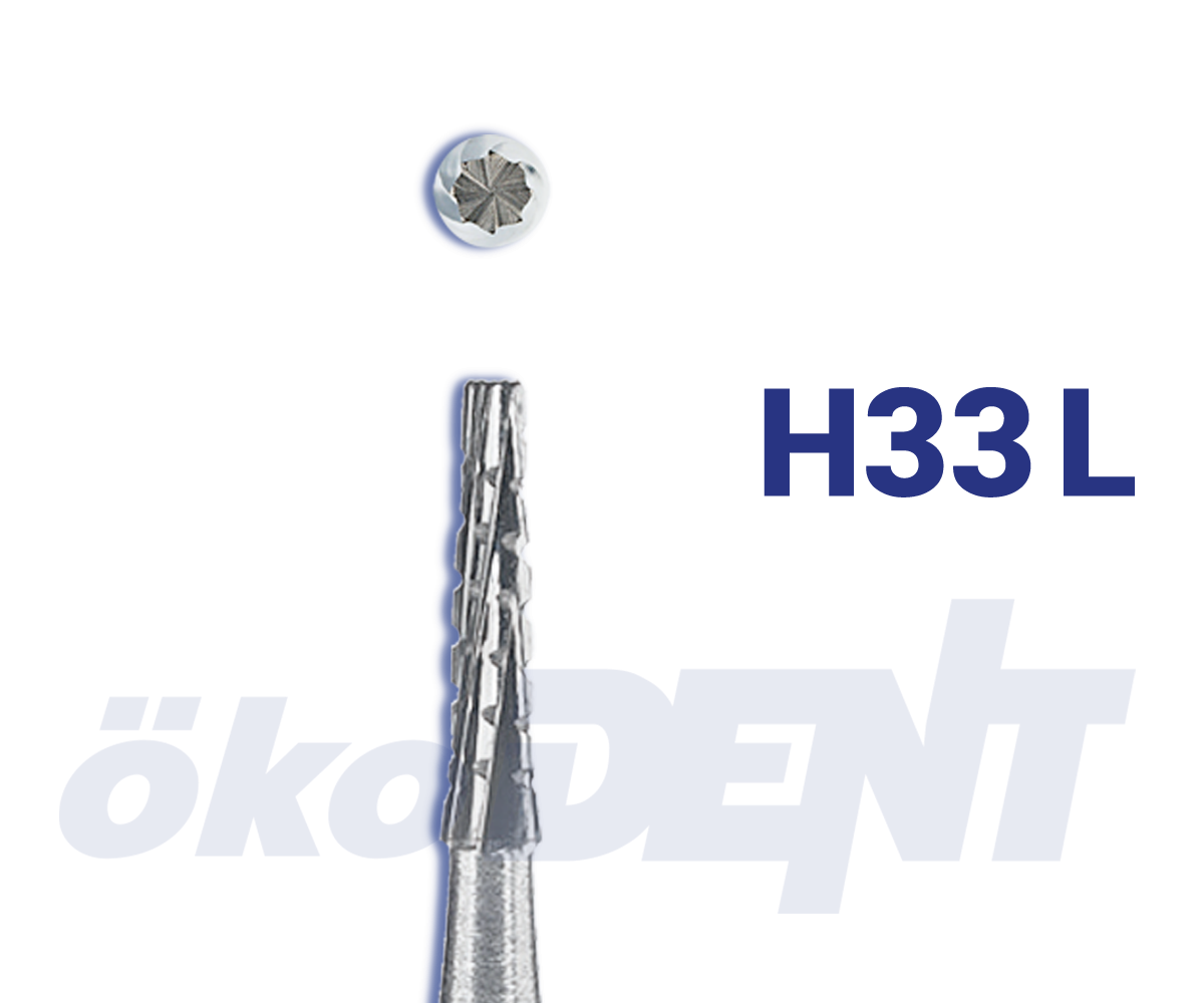 Hartmetall-Bohrer H33 L – ökoDENT, Carbide Burs, Ceramic Burs