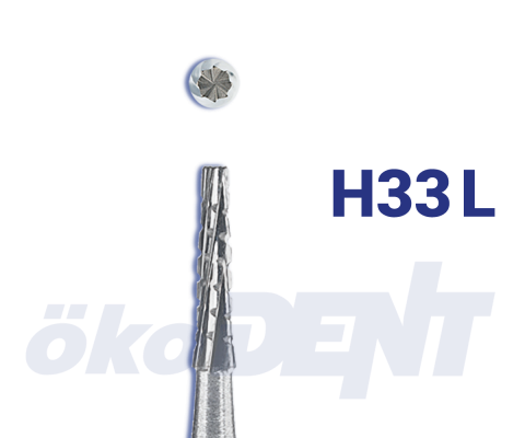 Hartmetall-Bohrer H33 L – ökoDENT, Carbide Burs
