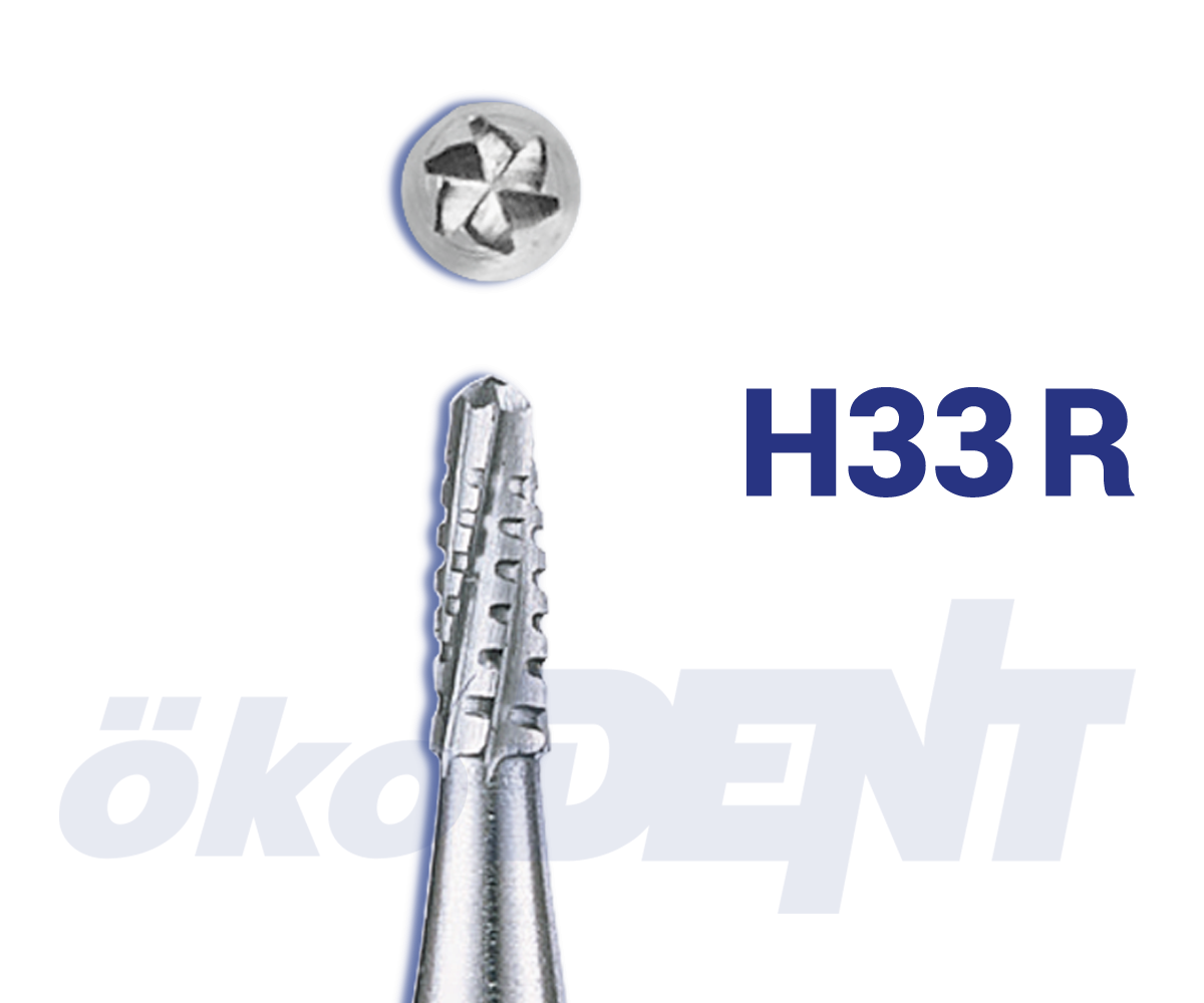 Hartmetall-Bohrer H33 R – ökoDENT, Carbide Burs, Ceramic Burs