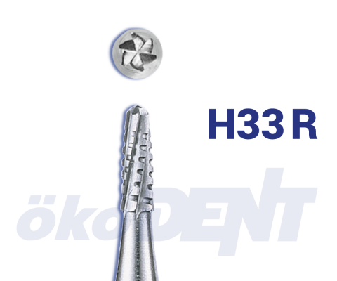 Hartmetall-Bohrer H33 R – ökoDENT, Carbide Burs