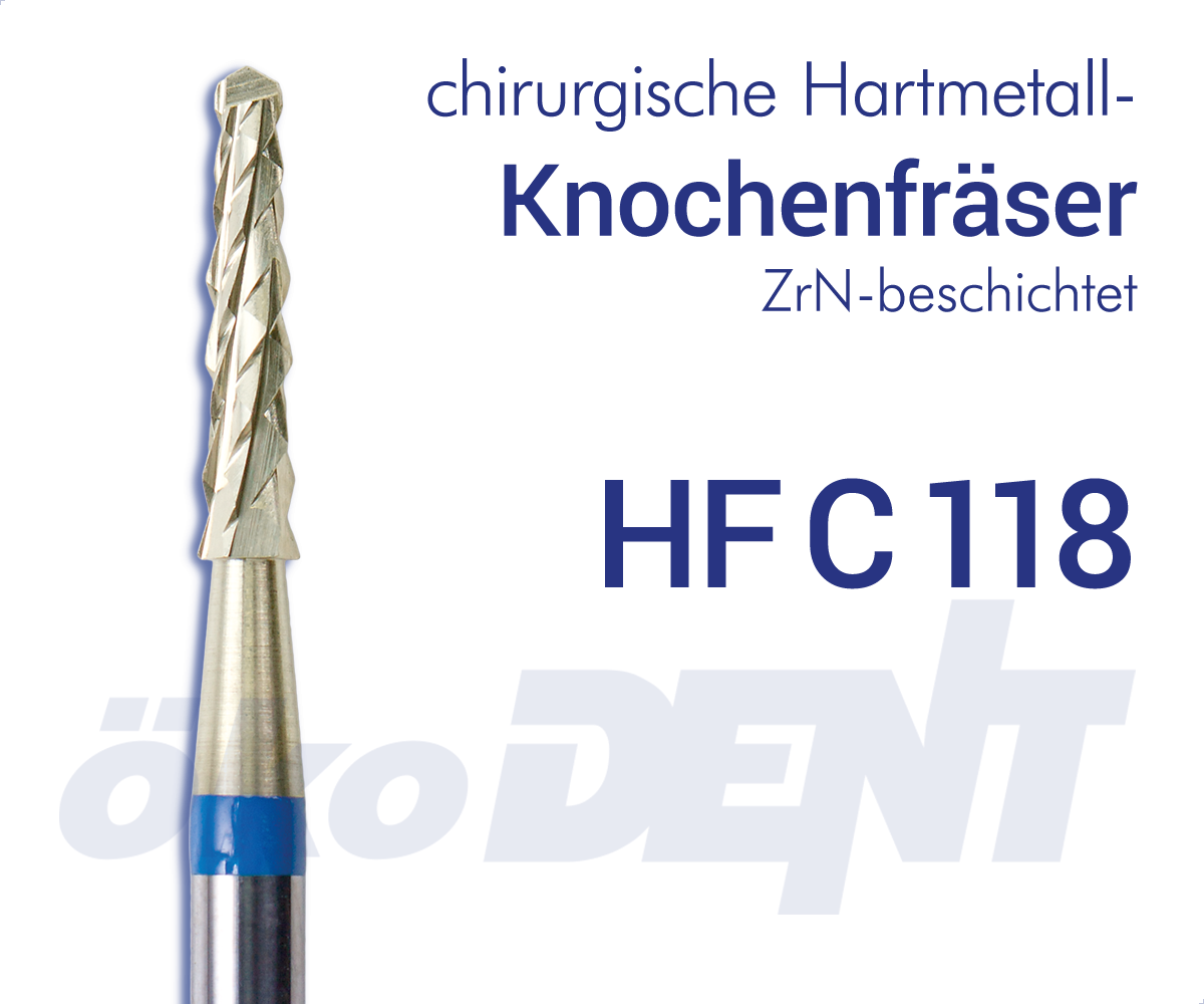chir. HM-Knochenfräser HFC118 - beschichtet – ökoDENT, Surgical Burs & Bone Mills