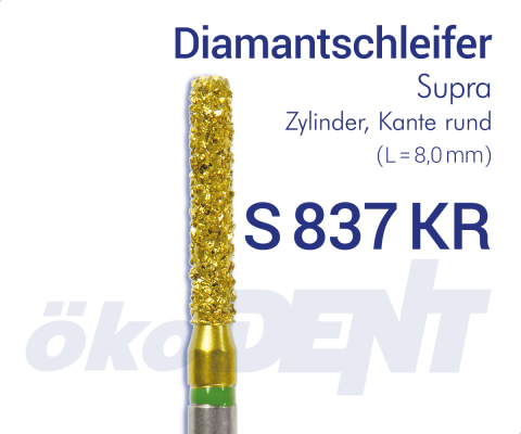 Supra-Diamant S837KR - Zylinder, Kante rund