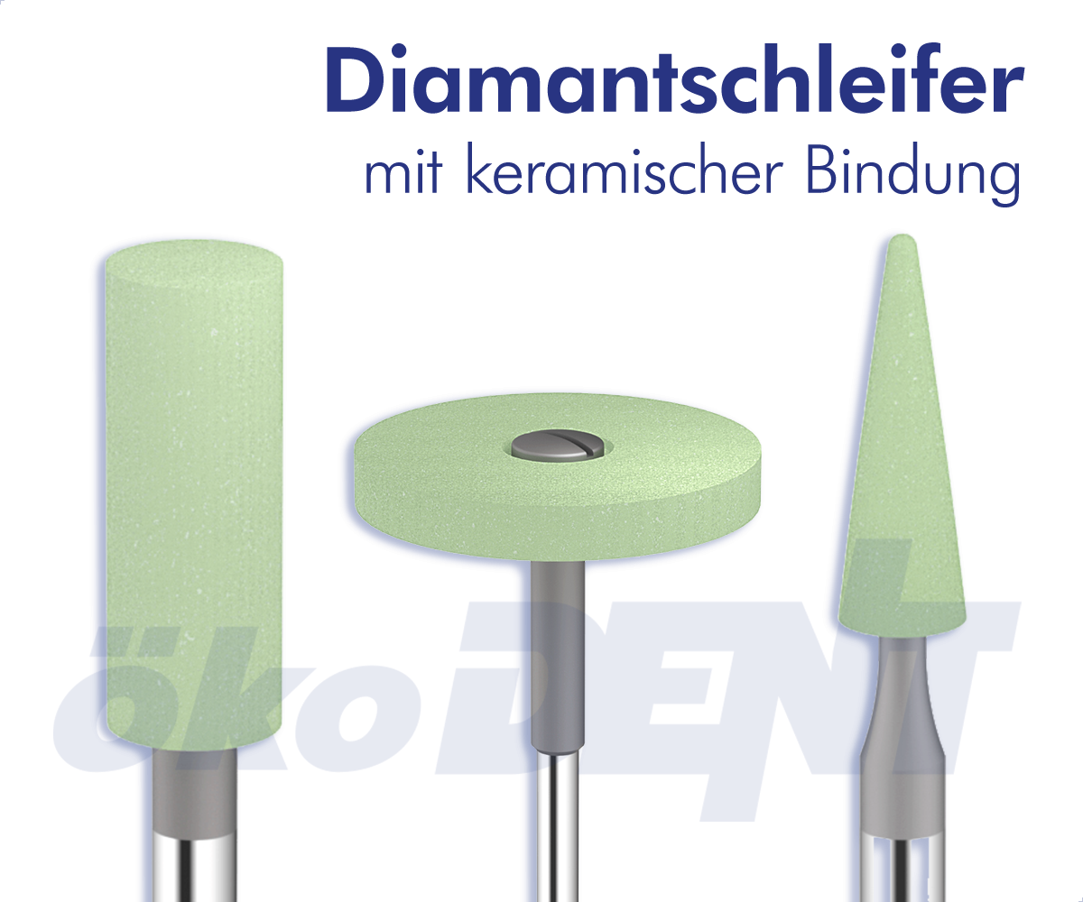 Diamantschleifer mit keramischer Bindung – ökoDENT, Lab Rotary Instruments