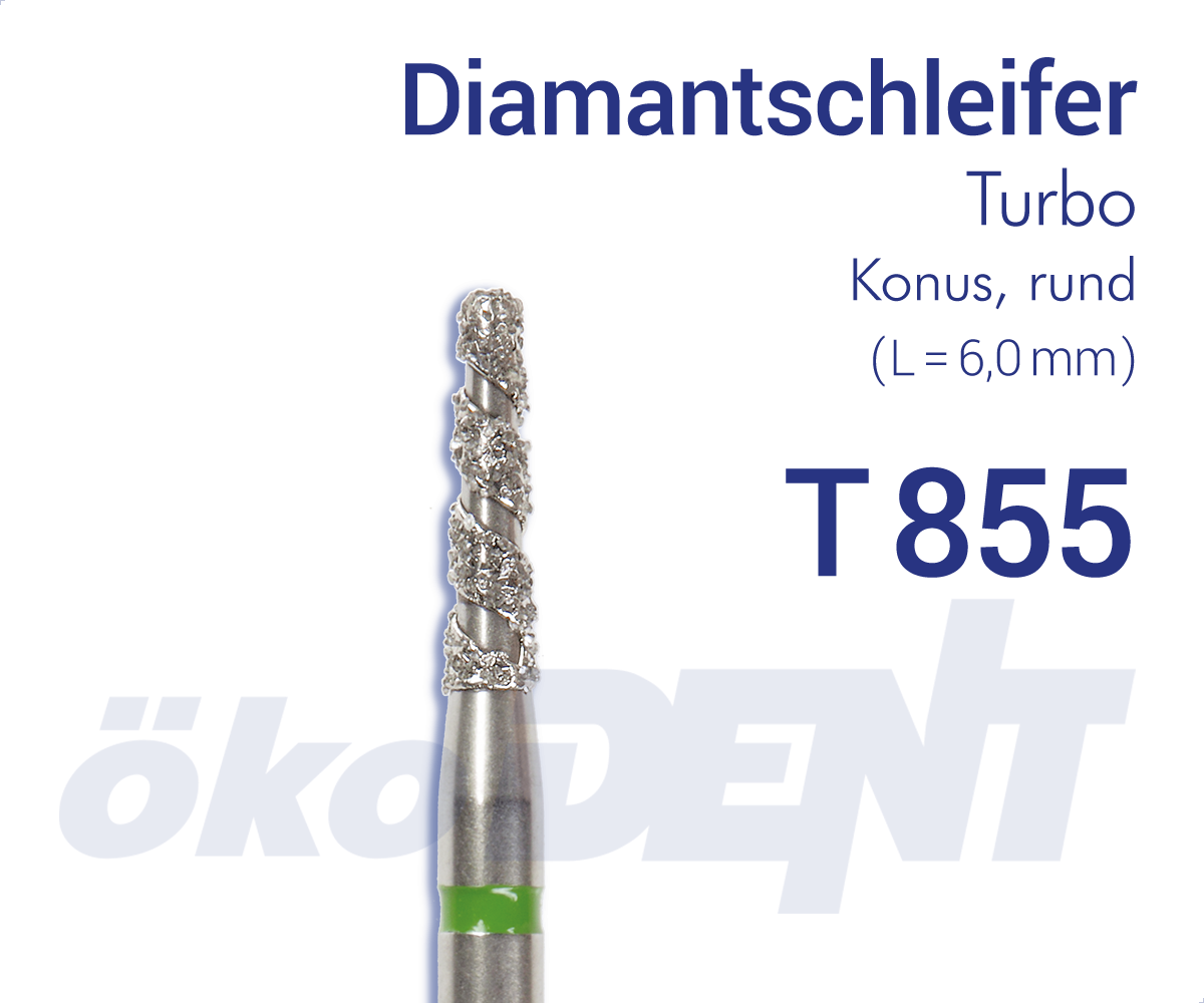 Turbo-Diamant T855 - Konus, rund – ökoDENT, Diamond Burs