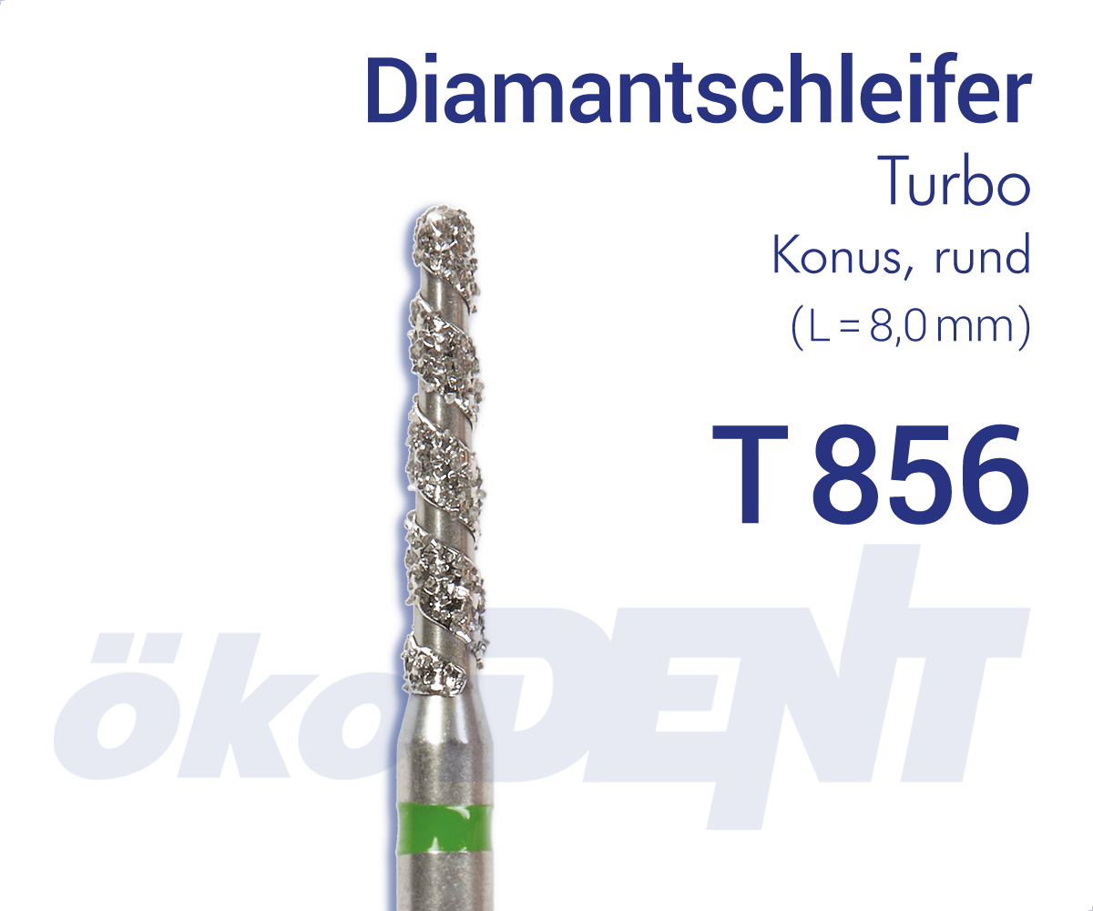 Turbo-Diamant T856 - Konus, rund – ökoDENT, Diamond Burs