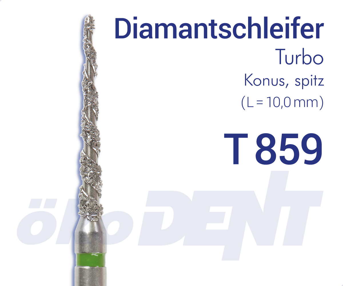 Turbo-Diamant T859 - Konus, spitz – ökoDENT, Diamanten