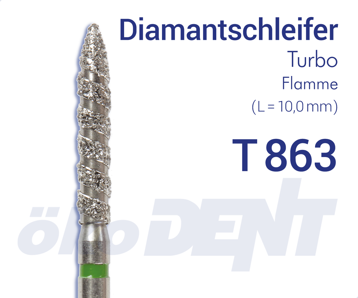 Turbo-Diamant T863 - Flamme – ökoDENT, Diamond Burs
