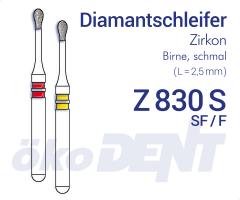 ZIRKON-Diamantschleifer Z830S – ökoDENT, Diamanten
