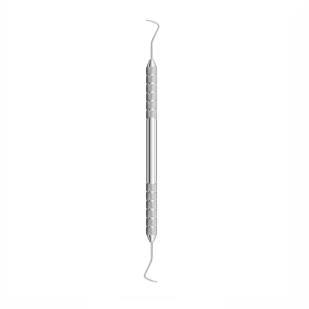 Explorer #2, rückwärts abgewinkelter Schaft, gebogene Spitzen – Precision Dental, Sonden