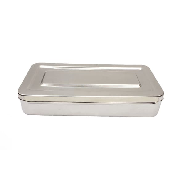 Dental surgical instrument Storage Box with Lid Various Sizes Premium Grade 304 Stainless Steel