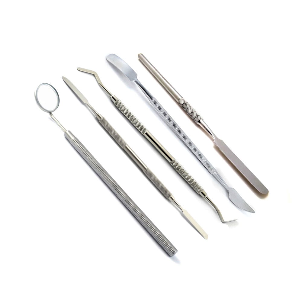Gamme de spatules à amalgame et ciment Heidman Gritman, miroir buccal avec manche – Precision Dental, Heidemann Spatulas