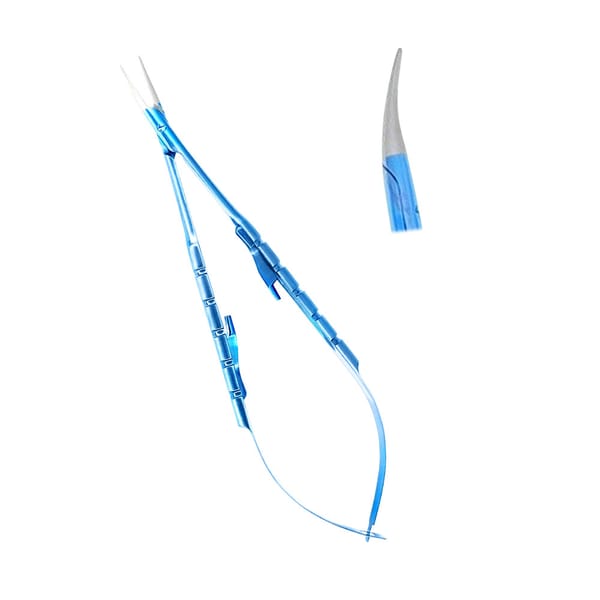 Micro Castrovijo Needle Holder Curved 16cm Titanium