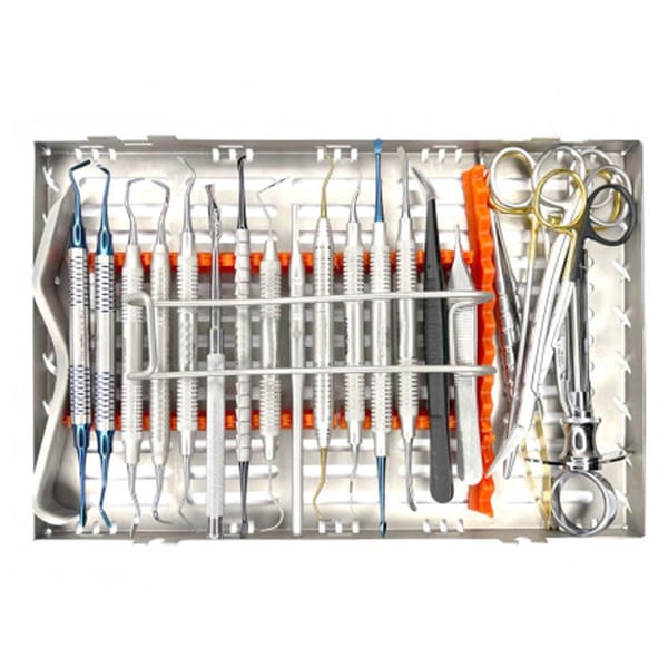 Kit complet d'instruments parodontaux pour implantologie