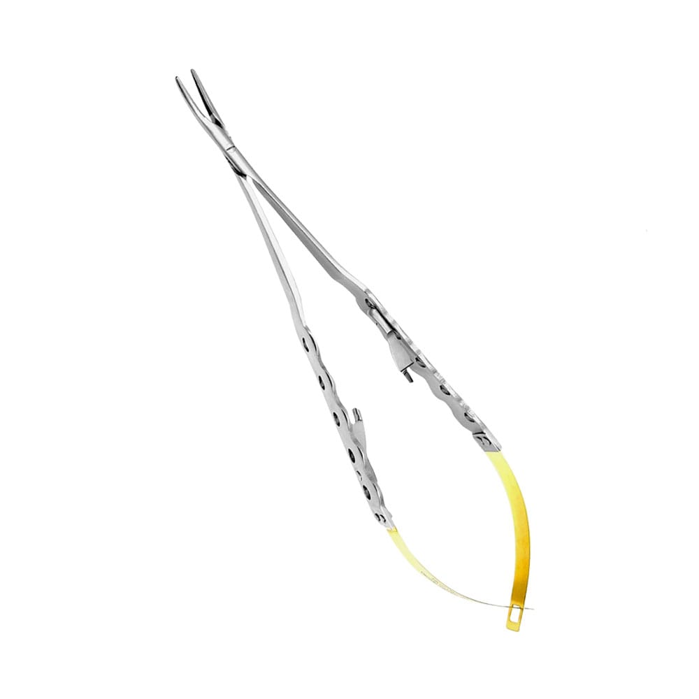 Castro-Viejo Needle Holder Twist Joint, Curved 18cm TC – Precision Dental, Chirurgische Instrumente