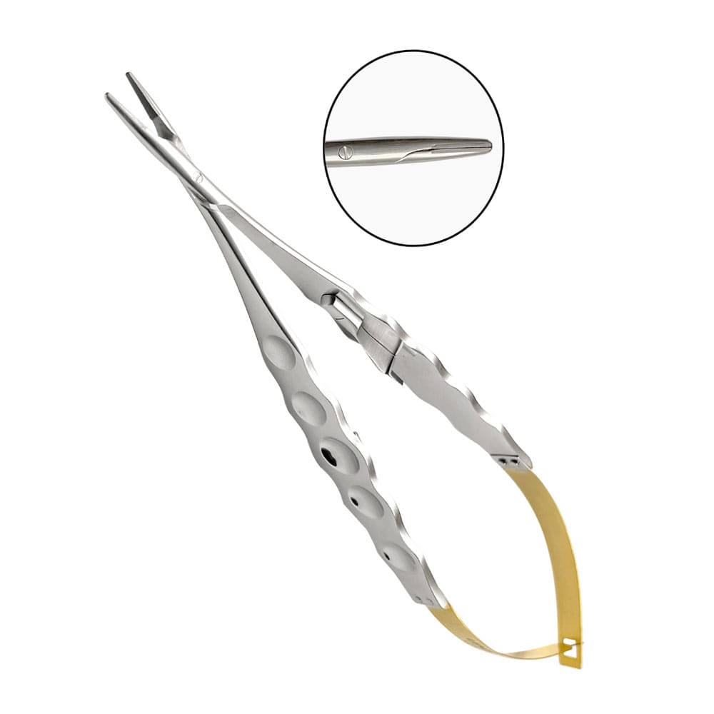 Castroviejo Needle Holder 18cm STR, Wide Handle Grip TC – Precision Dental, Chirurgische Instrumente