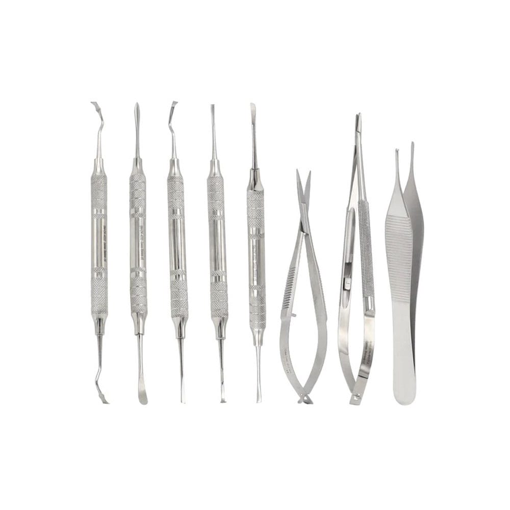 Coffret de 7 instruments de microchirurgie – Precision Dental, Implantology