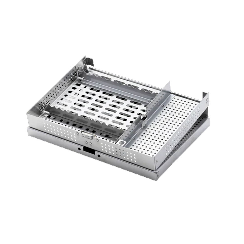 Cassette FlipTop™ 'E' – Rack fixe 15 avec séparateur standard – Precision Dental, Instrument Cassettes & Trays