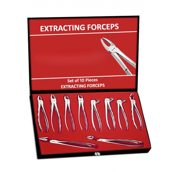 Set de 10 Forceps – Set d'Instruments Chirurgicaux Dentaires