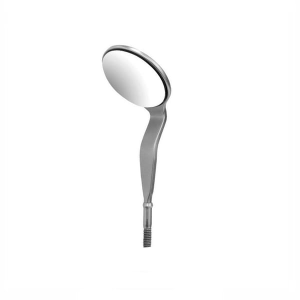 Miroir buccal double face à surface frontale rhodiée Ø 22 mm