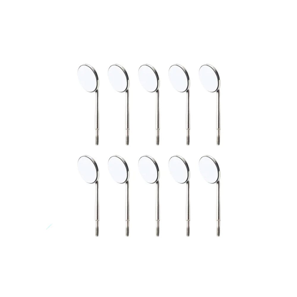 Mundspiegel-Köpfe, Konussockel, Frontfläche Rhodium, 12er-Set – Precision Dental, Sonden