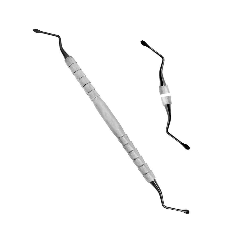 Lucas Knochenlöffel mikrogezahnt 3 mm – SCHWARZ