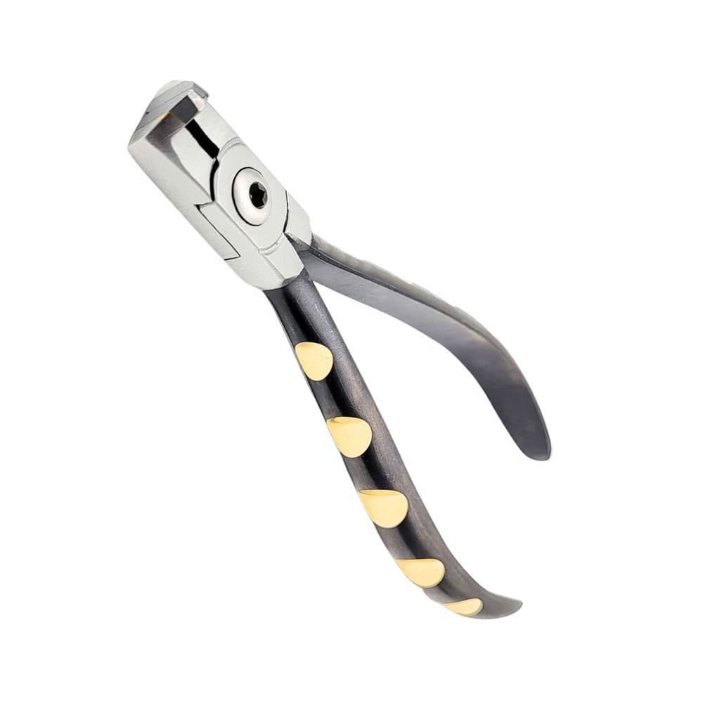 Coupe-fil distal avec TC et retenue de sécurité - Série Premium Golden Dot – Precision Dental, Pliers