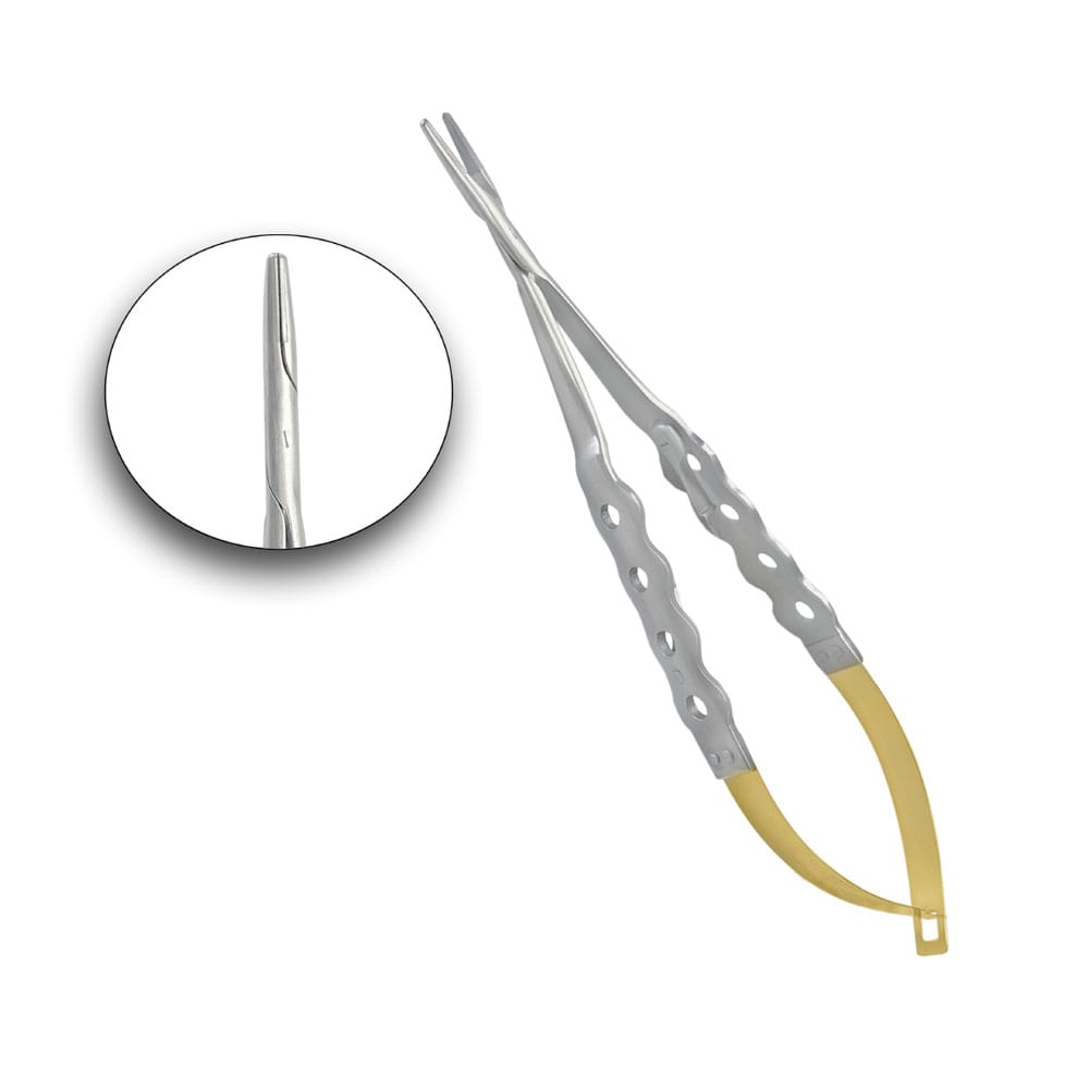 Castro-Viejo Needle Holder Twist Joint, Straight 16cm TC – Precision Dental, Surgical Instruments