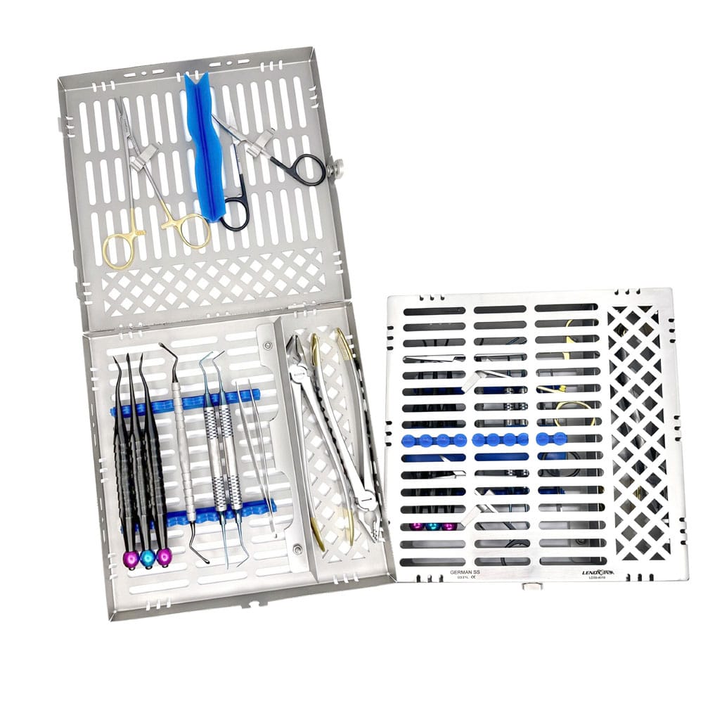 Kit d'Extraction Atraumatique – 11 Instruments en Cassette – Set Chirurgical Dentaire Precision Dental – Precision Dental, Extraction Forceps
