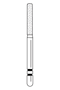 586.8 – KS Cylinder (Round Edge) – Premier Dental, Diamond Burs