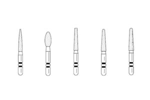 Assorted ShortCut™ 5-pack – Premier Dental, Diamond Burs