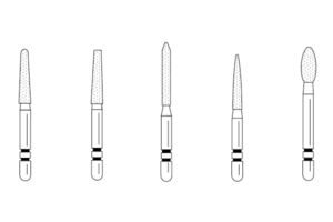 Assorted Crown 5-pack – Premier Dental, Diamond Burs