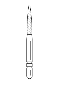 L260.8Z Long Shank – TSZtech™ – Flame – Premier Dental, Diamond Burs